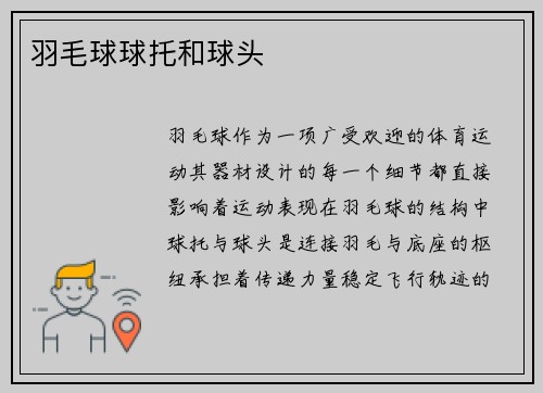 羽毛球球托和球头